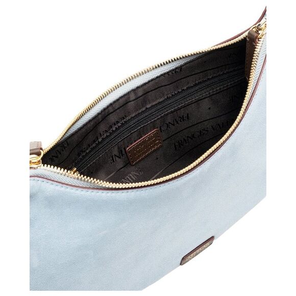 Frances Valentine Starr Suede & Leather Hobo Bag, Blue - Picture 2 of 2